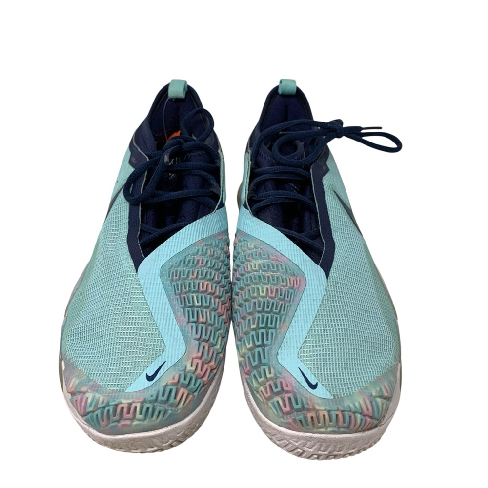 Blue and Pink Nike’s Athletic Shoes